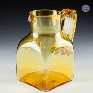 Harry Powell For James Powell & Sons Whitefriars Roman Square Jug c1908