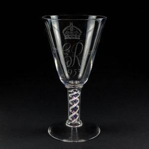 Whitefriars Colour Twist Coronation Goblet 1952-3