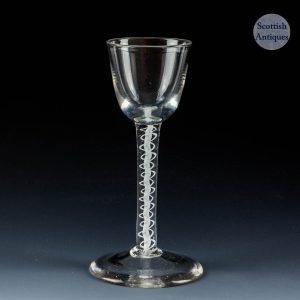 Georgian Opaque Twist Wine Glass c1760