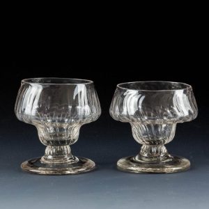 Pair of Georgian Monteith Bonnet Glasses c1760