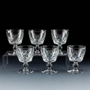 A Set of Six Stuart STU30 Port Glasses c1935