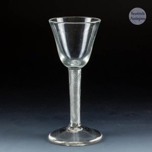 Georgian Air Twist Wine Glass c1750