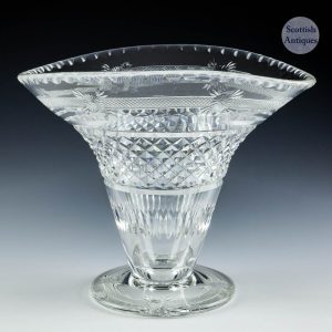 A Thomas Webb & Sons Cut Glass Vase c1930