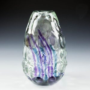 An Experimental  Caithness Knobbly Oban Vase c1970