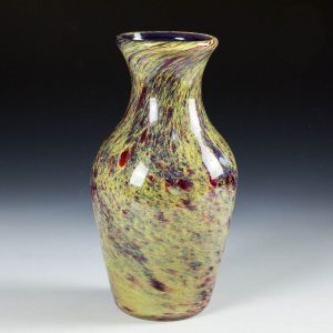 Webb Corbett Moss Agate Vase c1920