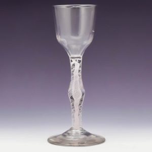 Georgian Opaque Twist Wine Glass c1760