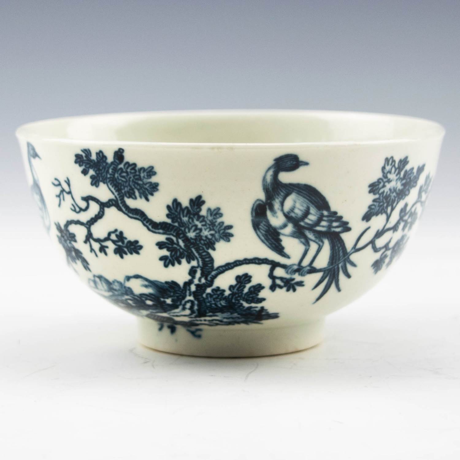 First Period Worcester Porcelain “Birds in Branches” Pattern Sugar Bowl ...