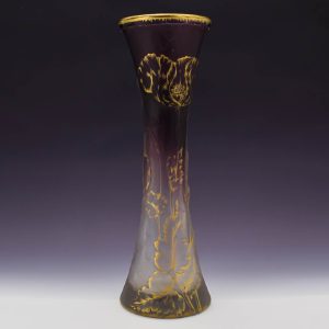 Daum Nancy Gilded Amethyst Vase c1900