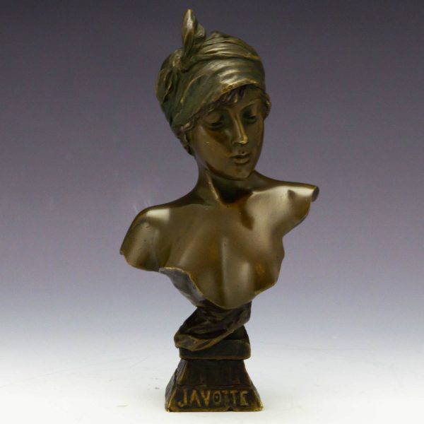 Javotte A Small Bronze Bust of Maiden by Villanis c1900