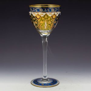 Fritz Heckert Enamelled Wine Glass c1900