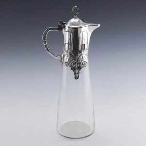 Tall WMF Silver Plated Claret Jug Made For Export To France 1909-1914
