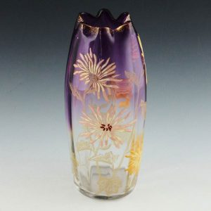Legras Mont Joye Gilded and Enamelled Vase c1900