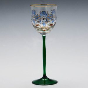 Theresienthal Enamelled Wine Glass c 1905