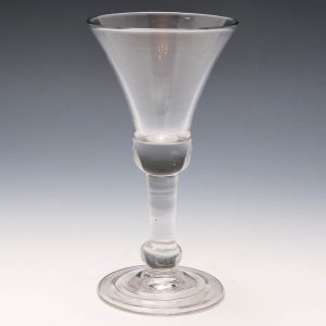 Georgian Baluster Wine Glass c1740