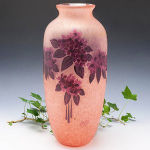 A Very Tall Legras Vase c1920-25