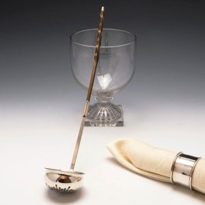 18th Century Fluted Silver Toddy Ladle with 1758 George II Shilling