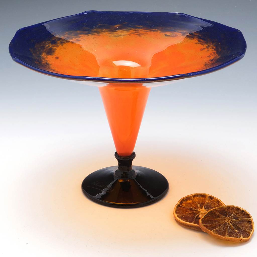 Schneider Orange & Blue Coupe Bijoux c1924