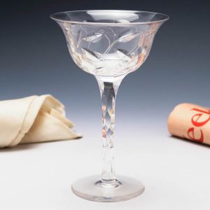 Clyne Farquharson for John Walsh Walsh Leaf Pattern Champagne Coupe c1935