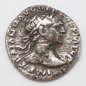 Roman Silver Dinarius of Emperor Trajan AD98-117