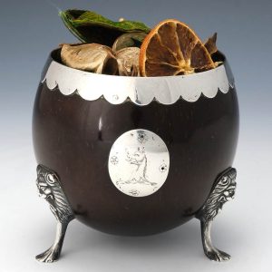 George III Silver Mounted Coconut Cup c1790