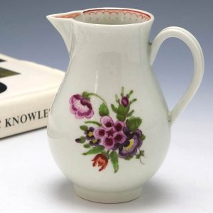 Worcester Porcelain Hand Painted Sparrow Beak Jug c1775