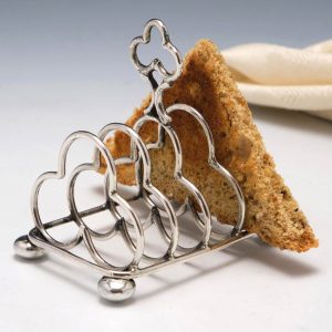 Sterling Silver Trefoil DesignFour Slice Toast Rack Birmingham 1920