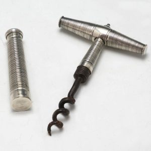 George III Dutch Silver Pocket Corkscrew c1820