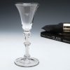 Three Knop Opaque Twist Wine Glass