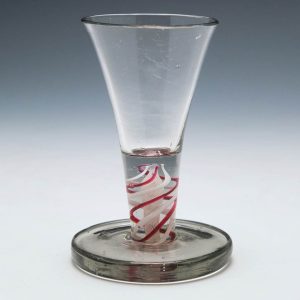 Rare Dutch Colour Twist Firing Glass c1780