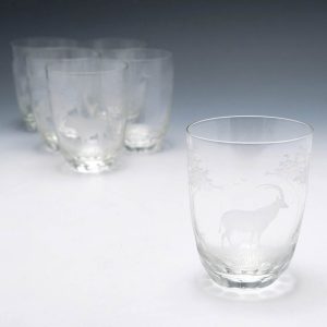 Six Rowland Ward Big Game Series Tumblers c1970