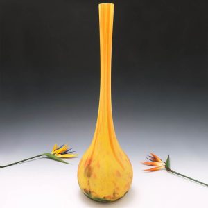 A Very Tall Daum Nancy Berluze Vase c1915