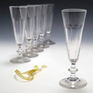 Set Six French Champagne Flutes