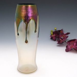 Pallme-Konig Habel Iridescent Glass Vase c1915