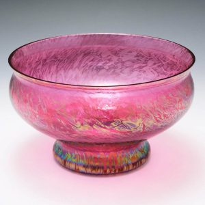 Michael Harris Designed Royal Brierley Studio  Iridescent glass Bowl c1990