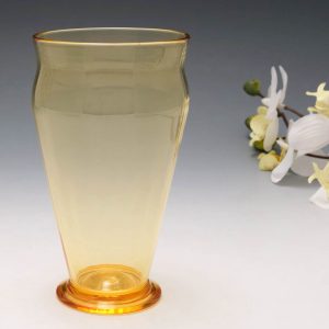 A Whitefriars Gold Amber Vase Pattern 3000  c1920