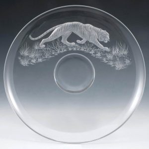 Michael Fairbairn Engraved Stuart Crystal Jubilee Dish 1977