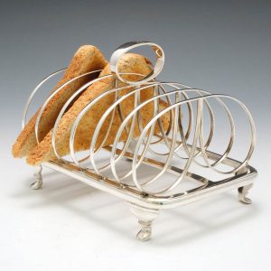 George IV Sterling Silver Six Division Toast Rack London 1824