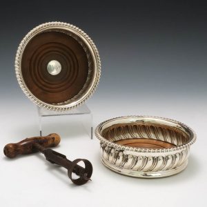Pair of George III Silver Wine Coasters Sheffield 1813