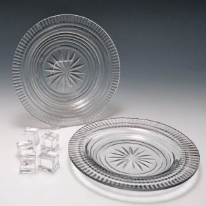 Pair Cut Glass Ice Plates Or Coasters c1810