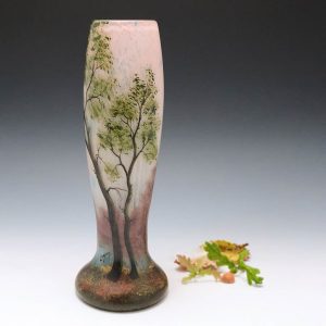 A Very Fine Legras Enamelled Cameo  Landscape Vase c1920
