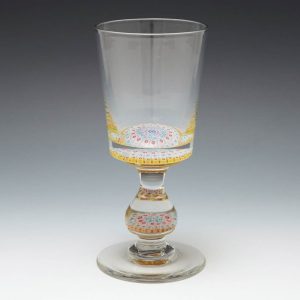 Concentric Millefiori Glass Goblet c1900