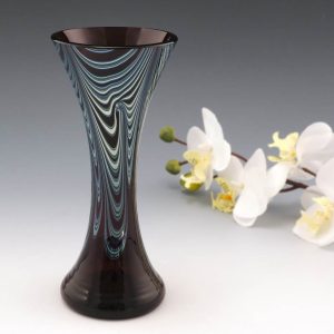 An Amethyst Okra Glas Studio Vase c1990