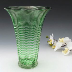 A Stevens and Williams Threaded Vase c1930