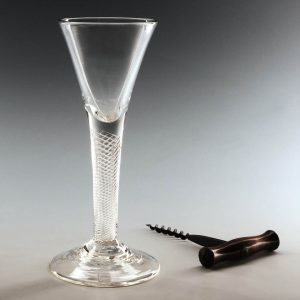 Georgian Air Twist Wine Glass c1750