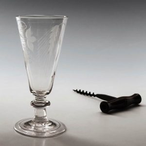Rare Form Georgian Ale Glass c1750