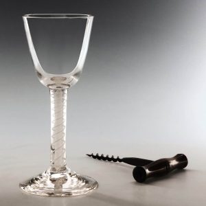 Georgian Opaque Twist Wine Glass c1760