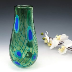 Peacock Feathers vase By Siddy Langley 2006