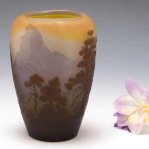 An Iconic Galle Cameo Landscape Vase c1920