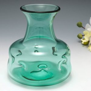 A Whitefriars Geoffrey Baxter Aqua Dimple Vase Pattern 9865 c1980