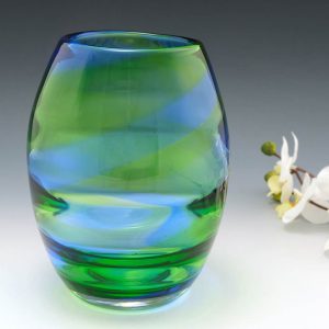 Stevens And Williams Rainbow Ovoid Glass Bowl 1935-40